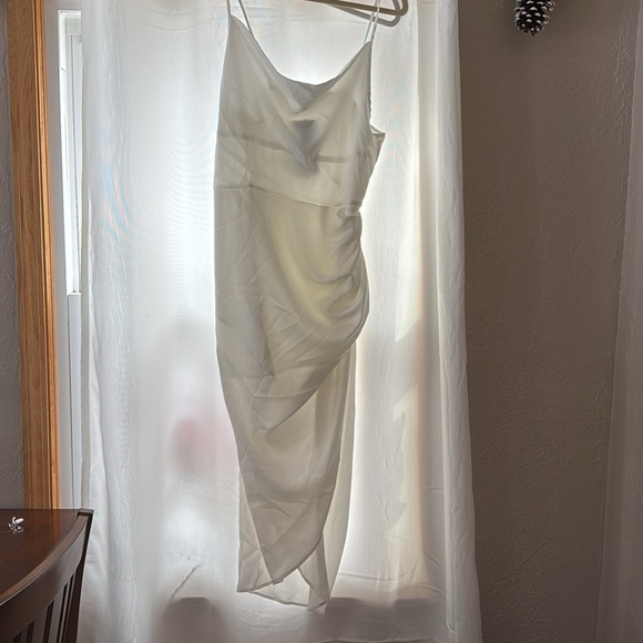 White Ruched Dress - Picture 2 of 4